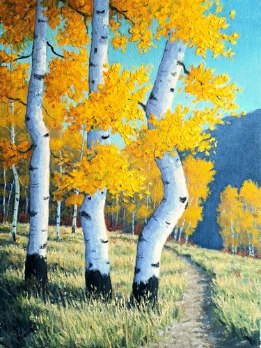 Aspen Trio 12x16 $750 at Hunter Wolff Gallery